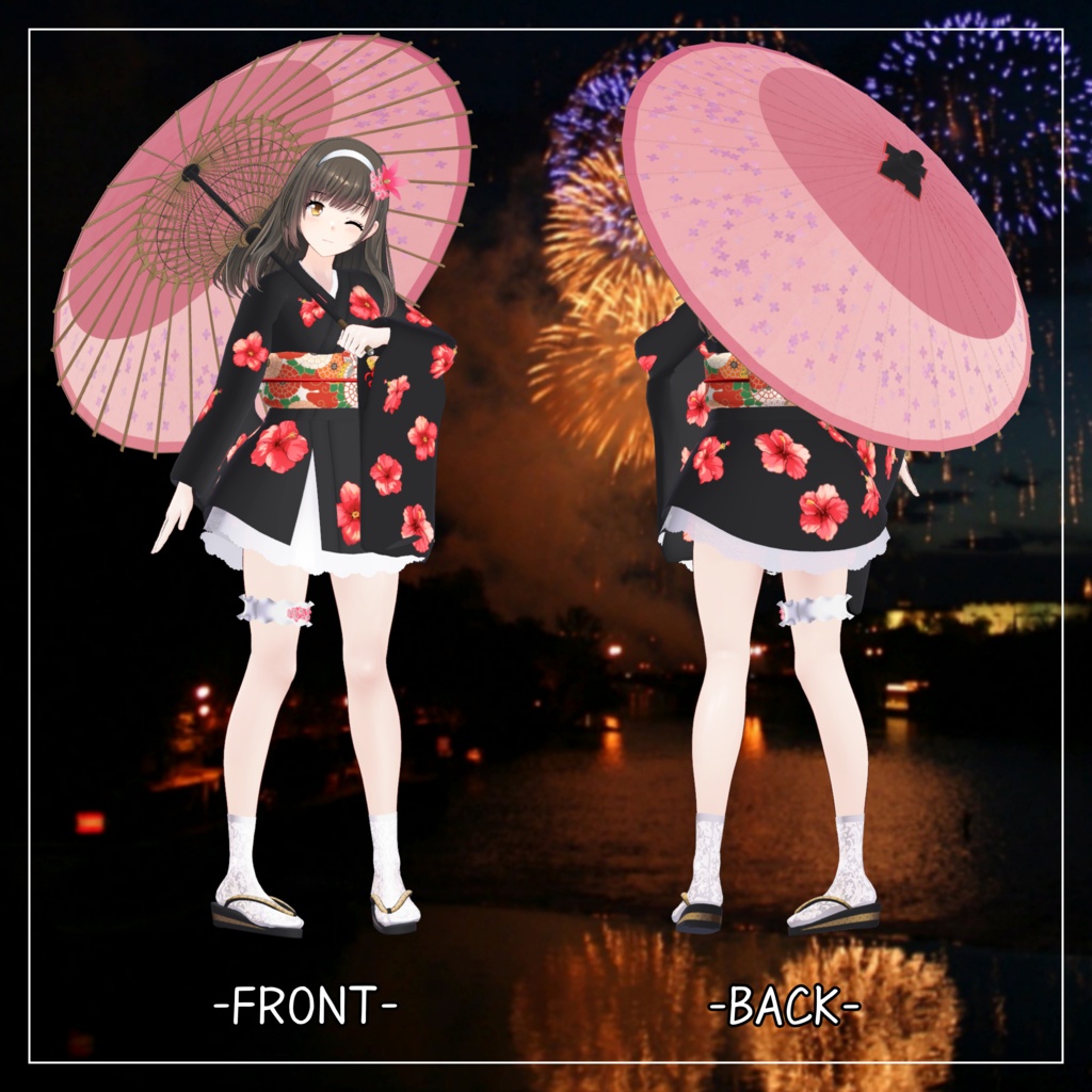 立花優衣対応衣装【Yukata Skirt】