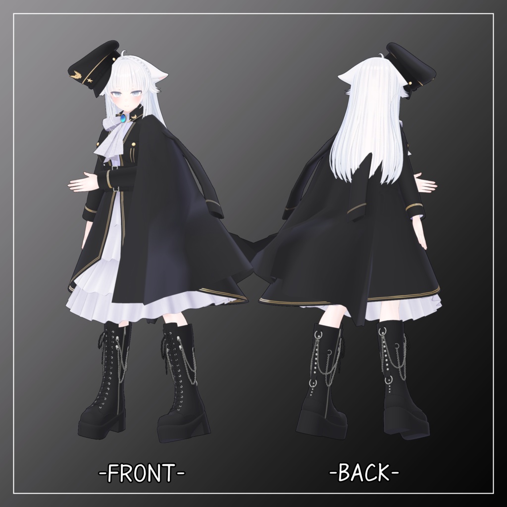 珀杏(はくあ)対応衣装【Military Lolita Pelisse】