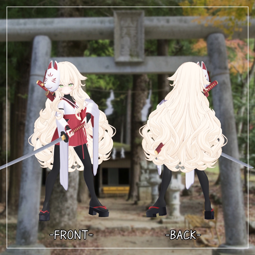 オリジナルモデル「イフ(Ifu)」対応衣装【忍者巫女】