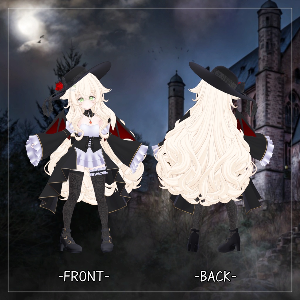 オリジナルモデル「イフ(Ifu)」対応衣装【Vampire Gothic Lolita】