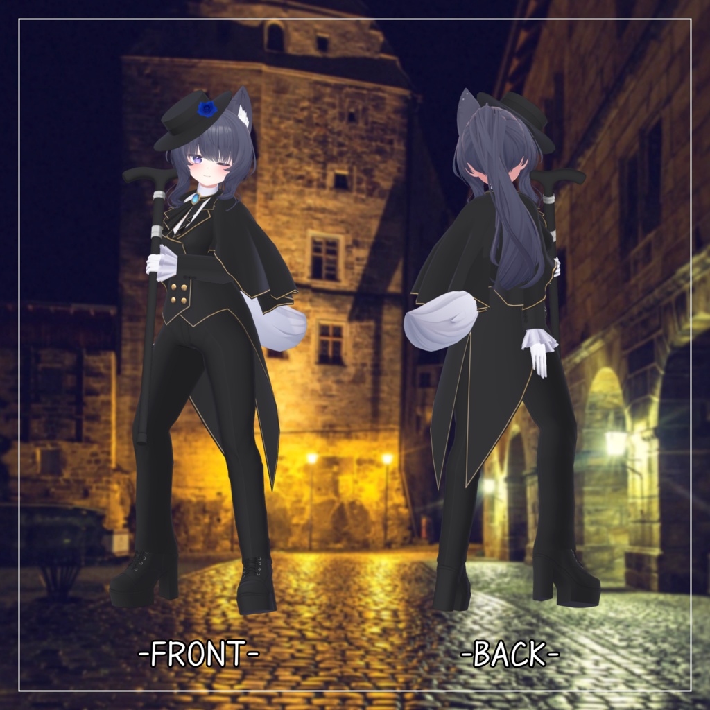 シアン対応衣装【皇子ロリータ ロングパンツ】