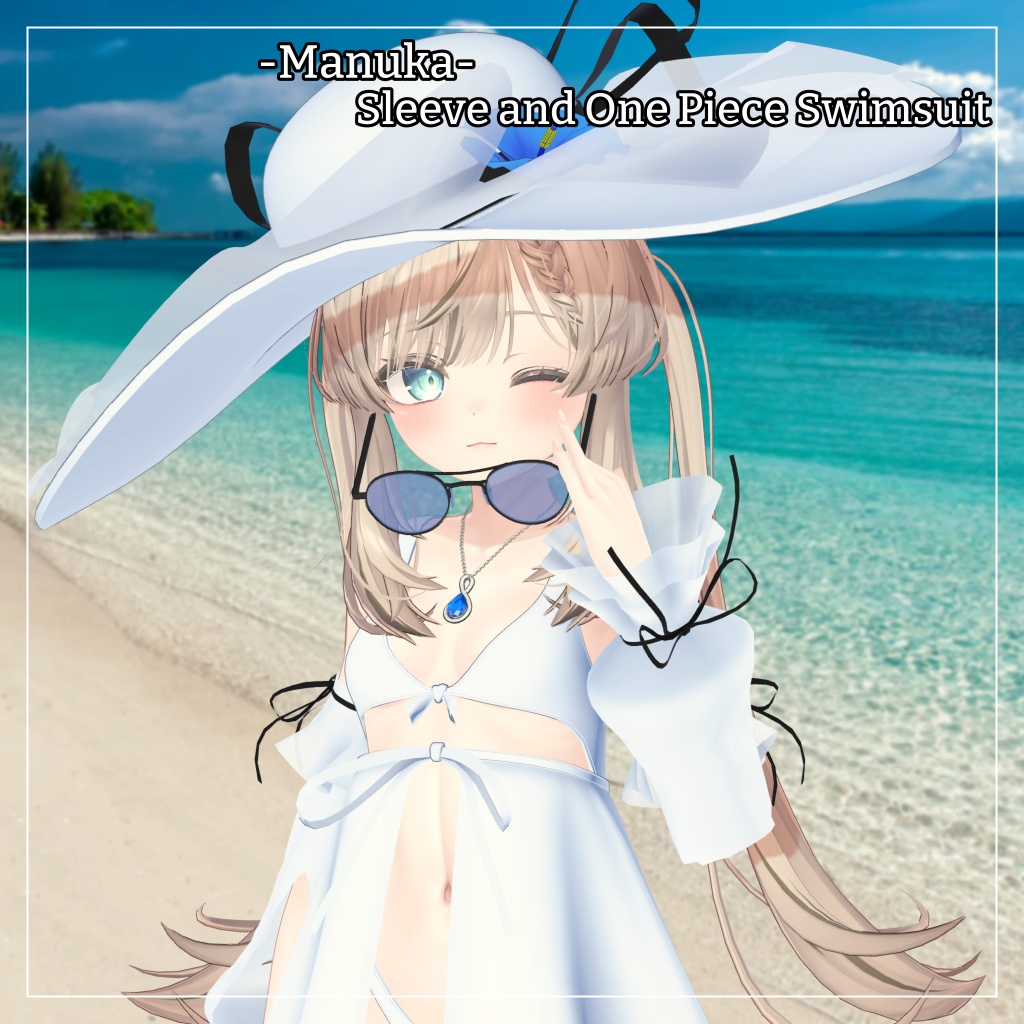 マヌカ対応衣装【Sleeve and One Piece Swimsuit】