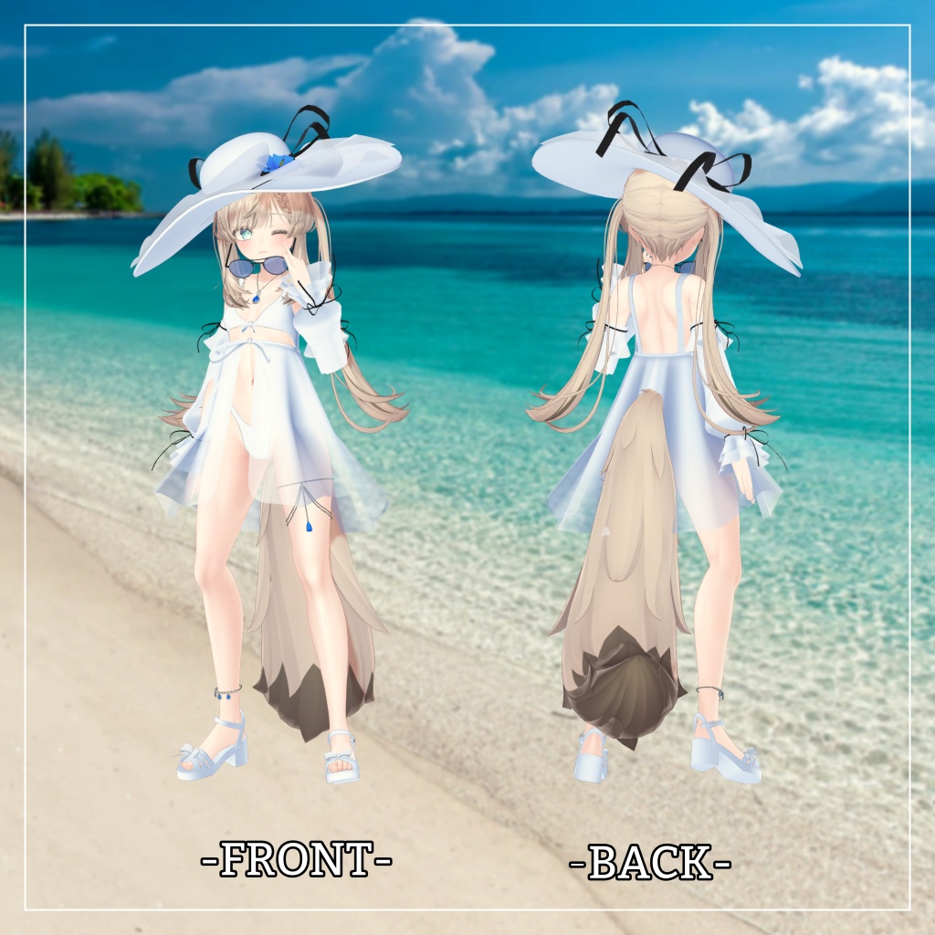 マヌカ対応衣装【Sleeve and One Piece Swimsuit】