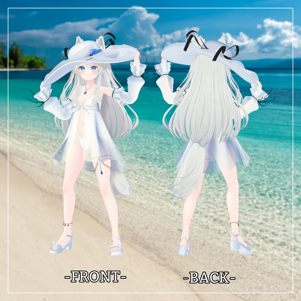 ライム&シフォン&ショコラ対応衣装【Sleeve and One Piece Swimsuit】
