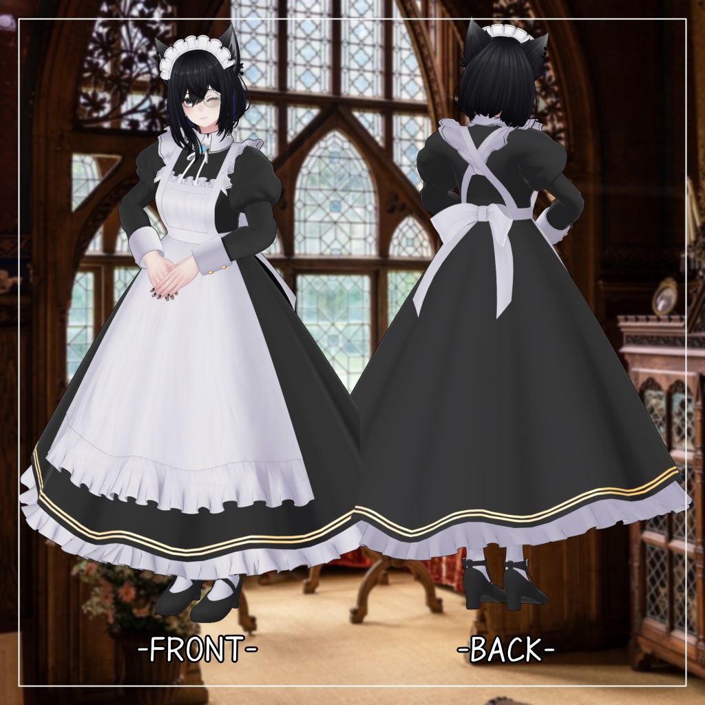 ラシューシャ対応衣装【Long skirt maid】