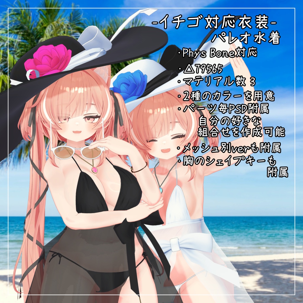 イチゴ対応衣装【Pareo Swimwear】