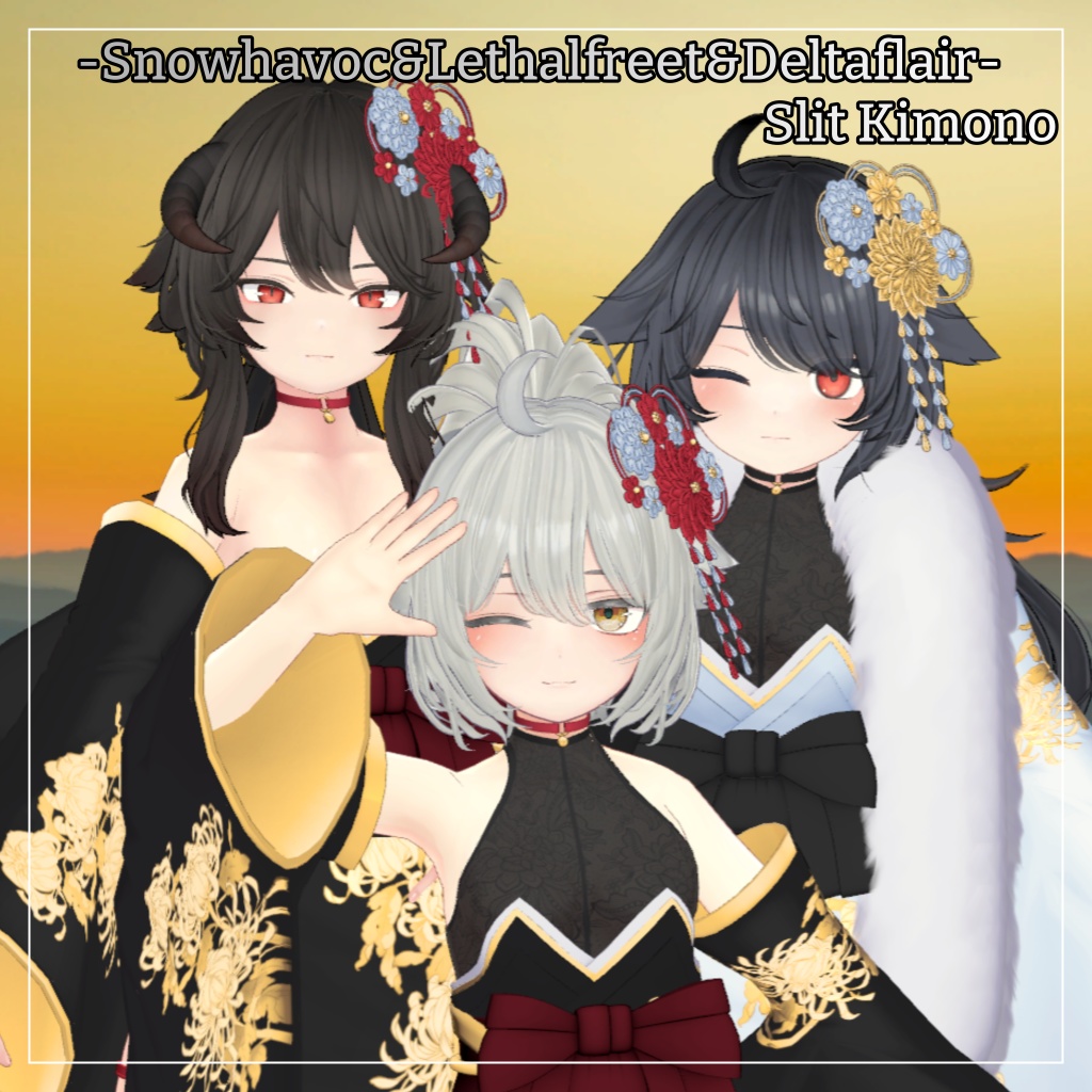 スノーハヴォック&リーサルフリート&デルタフレア対応衣装【Slit Kimono】