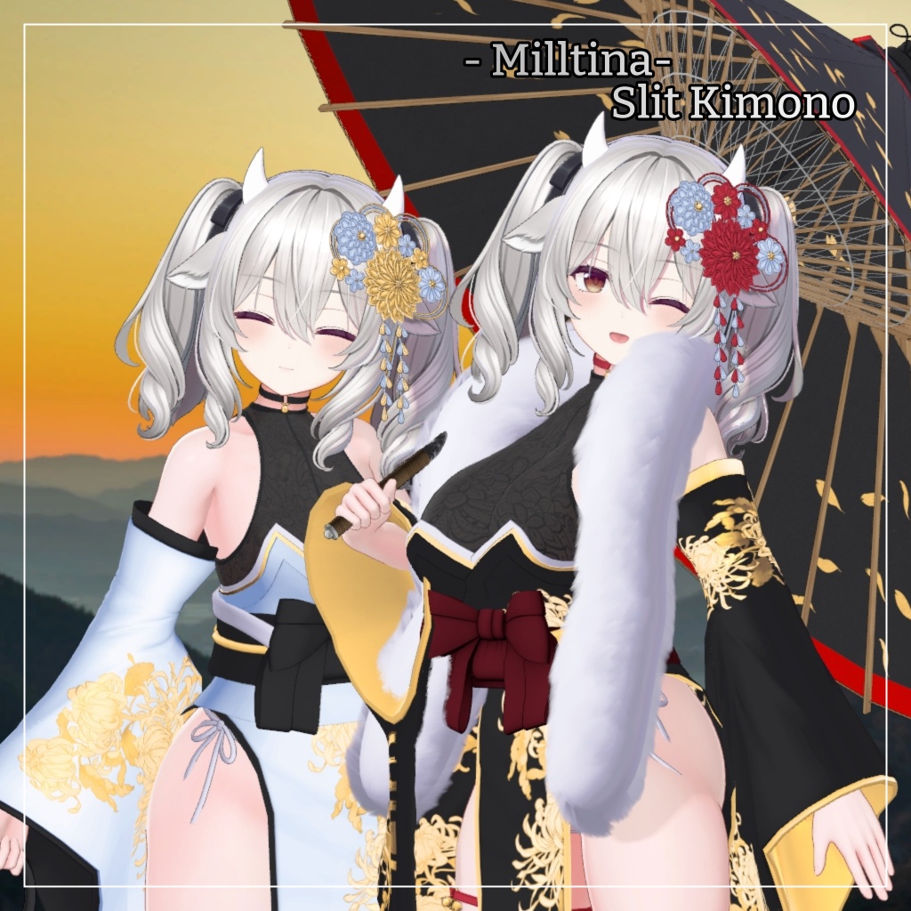 ミルティナ対応衣装【Slit Kimono】