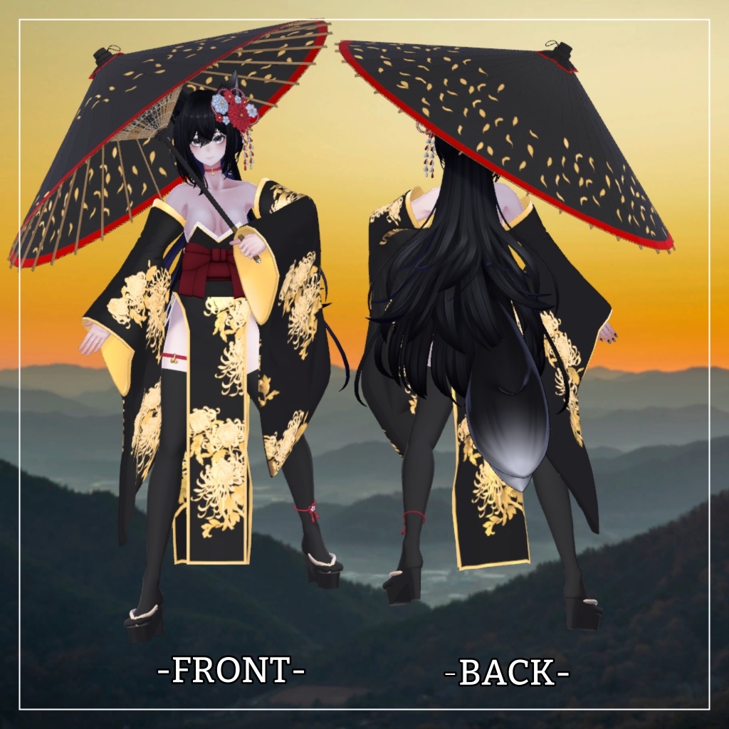 ラシューシャ対応衣装【Slit Kimono】