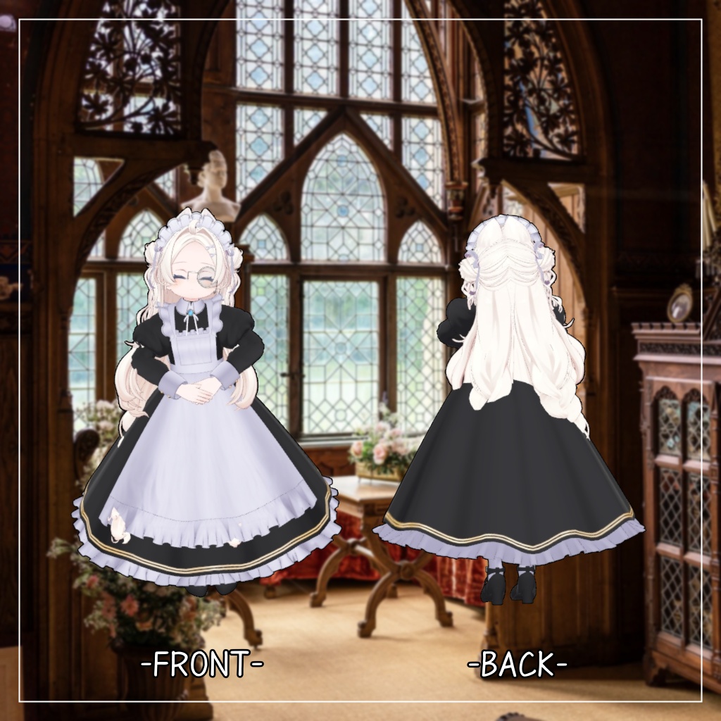 ぽわり対応衣装【Long skirt maid】