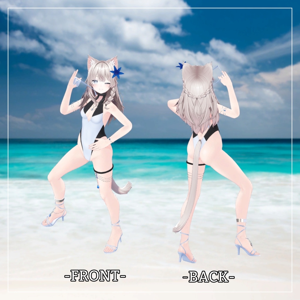 しなの対応衣装【Keyhole swimwear】