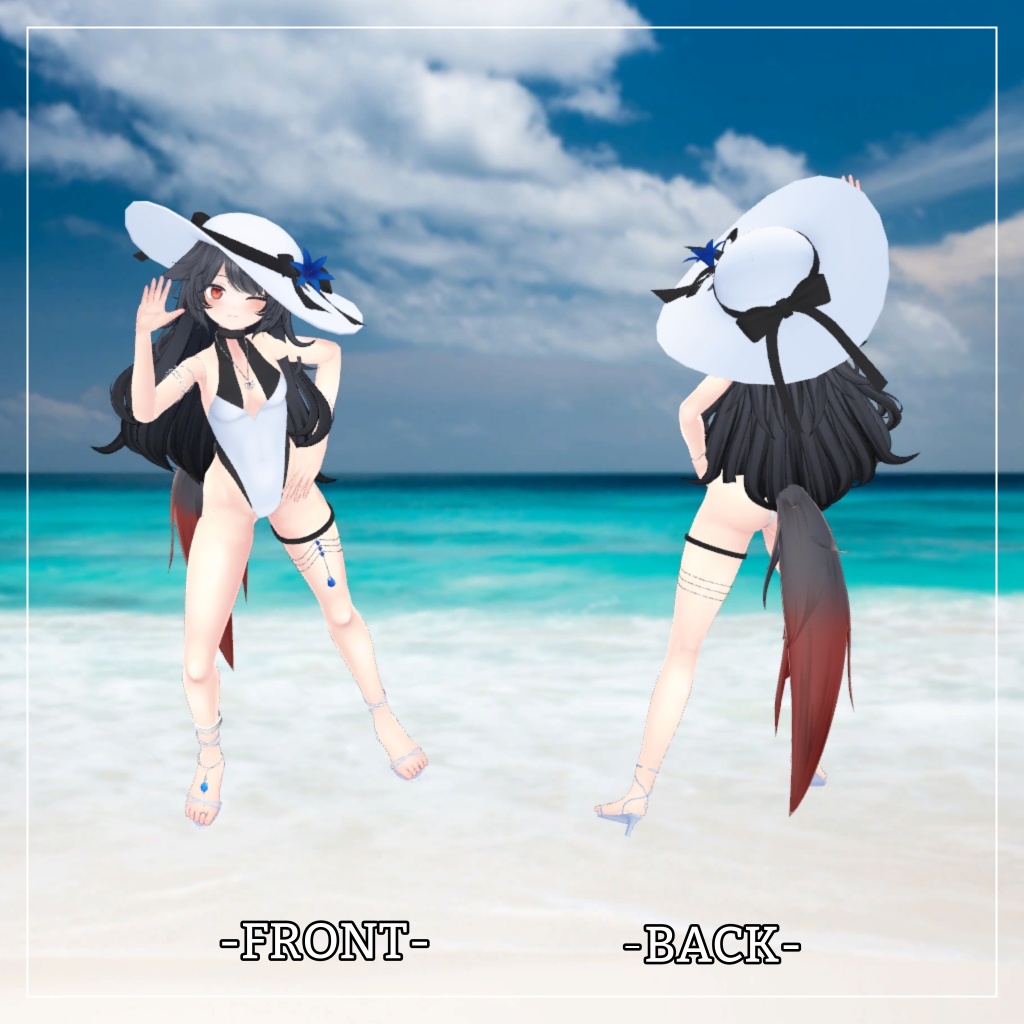 スノーハヴォック&リーサルフリート&デルタフレア対応衣装【Keyhole swimwear】