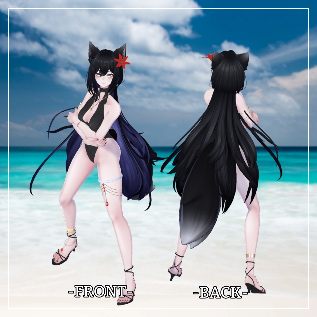 ラシューシャ対応衣装【Keyhole swimwear】