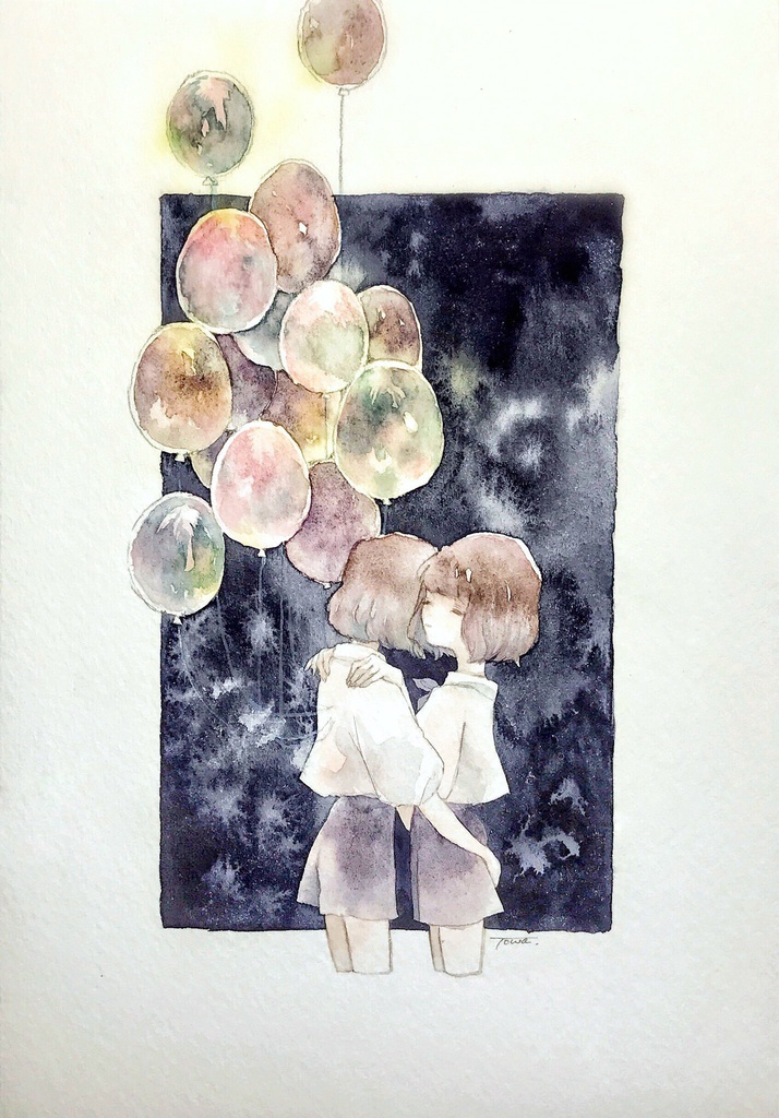 【水彩原画】幼い愛だと笑いはしない