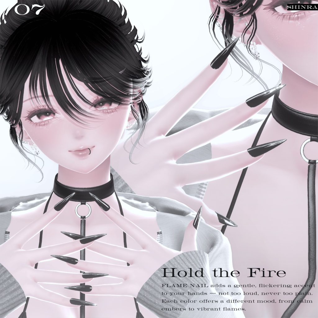【7アバター対応】Flame Nail ঌ HeptaColor #clnsq