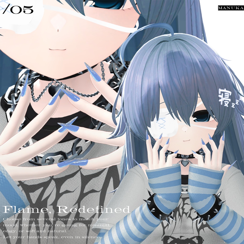 【7アバター対応】Flame Nail ঌ HeptaColor #clnsq