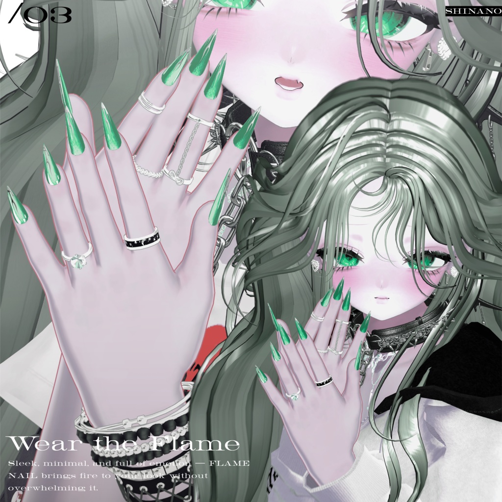 【7アバター対応】Flame Nail ঌ HeptaColor #clnsq