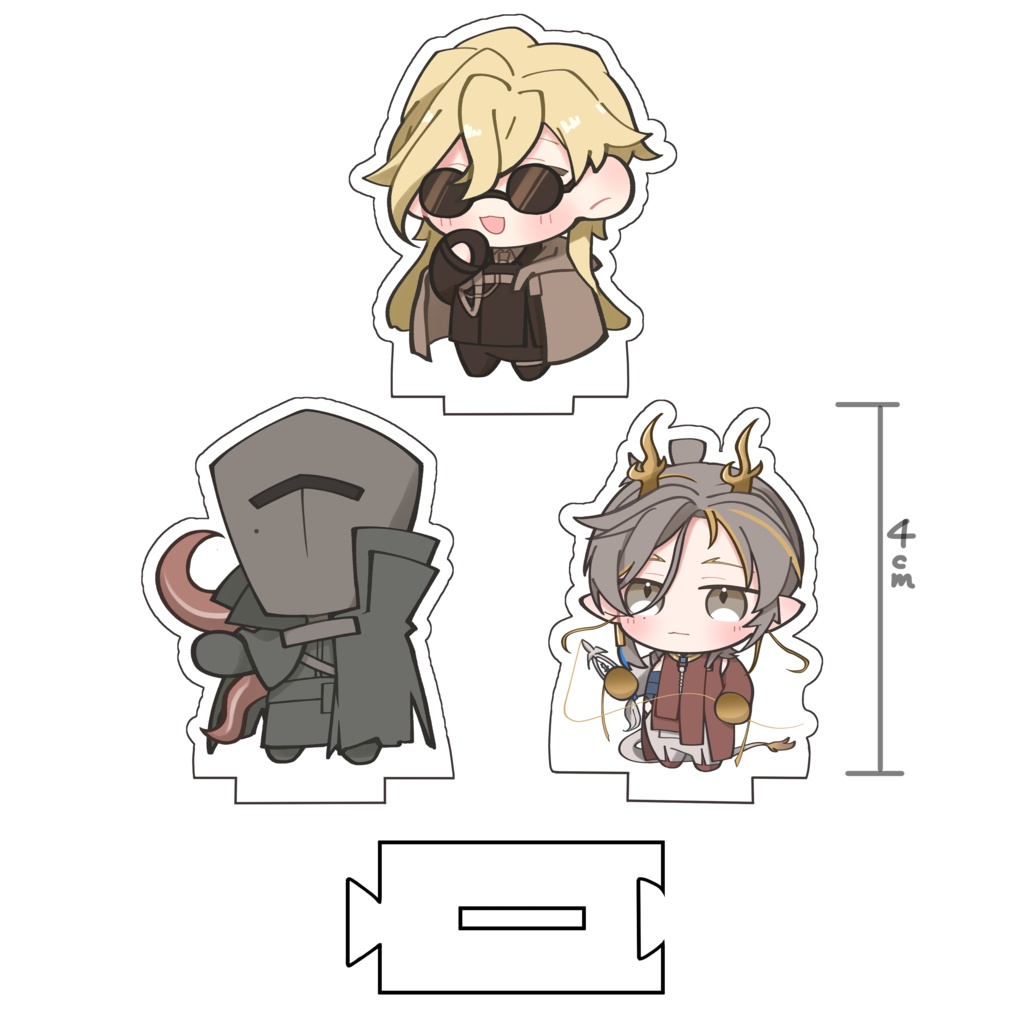 連結できるアクリルスタンド