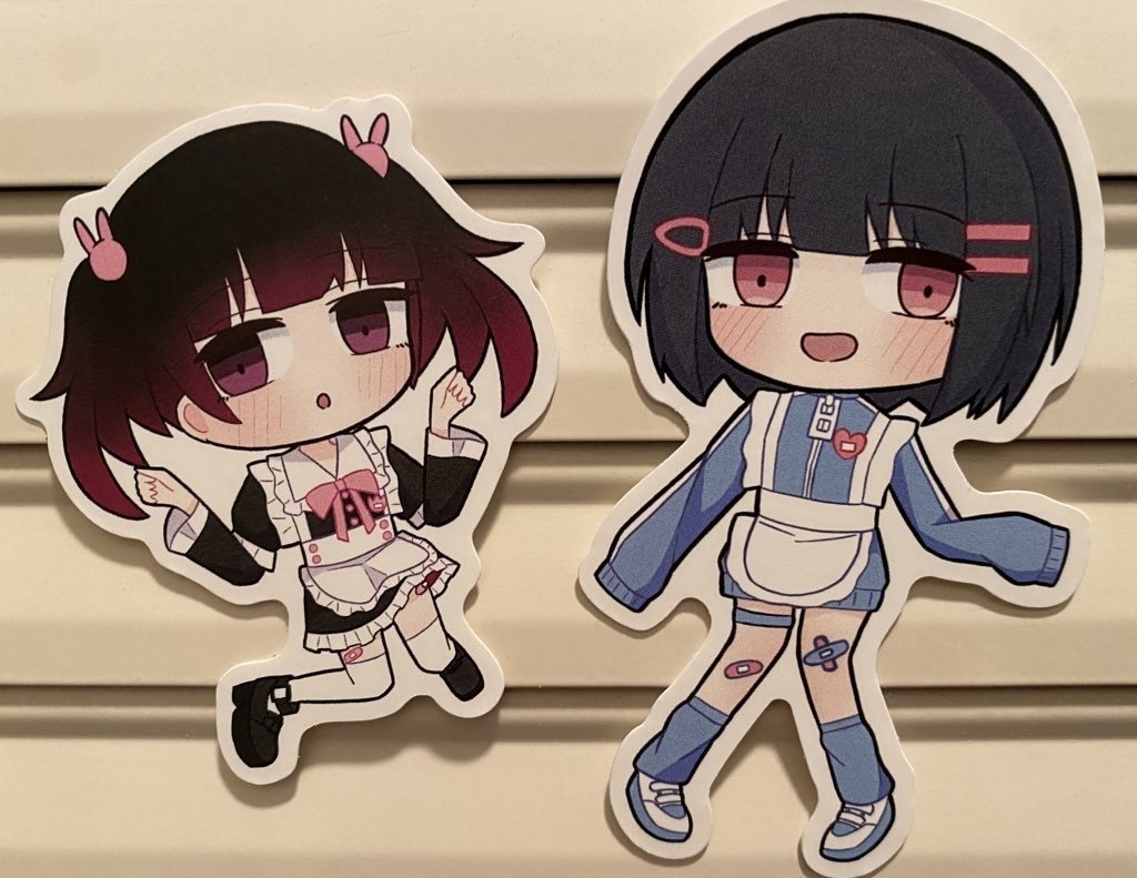 ぱっつんステッカー2枚セット