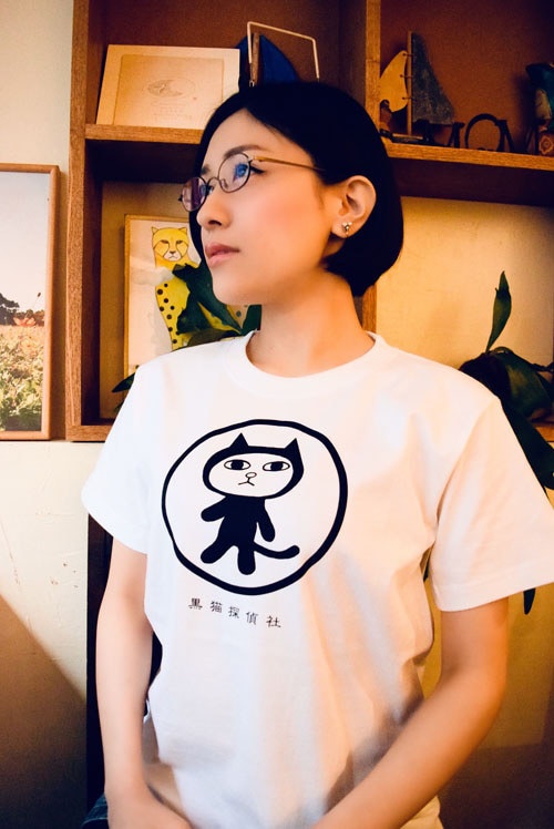 黒猫探偵社Tシャツ
