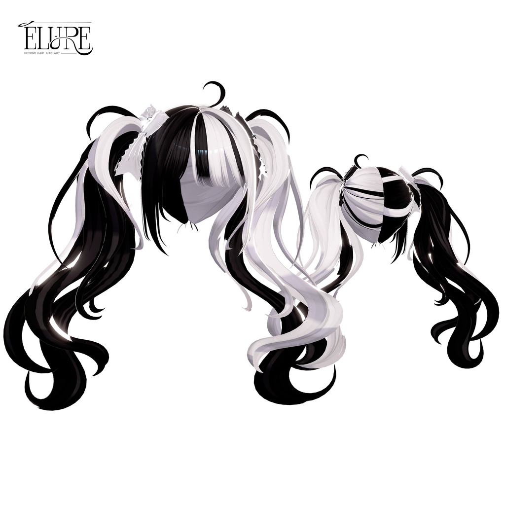 【6アバター対応】Cloud curl twin hair