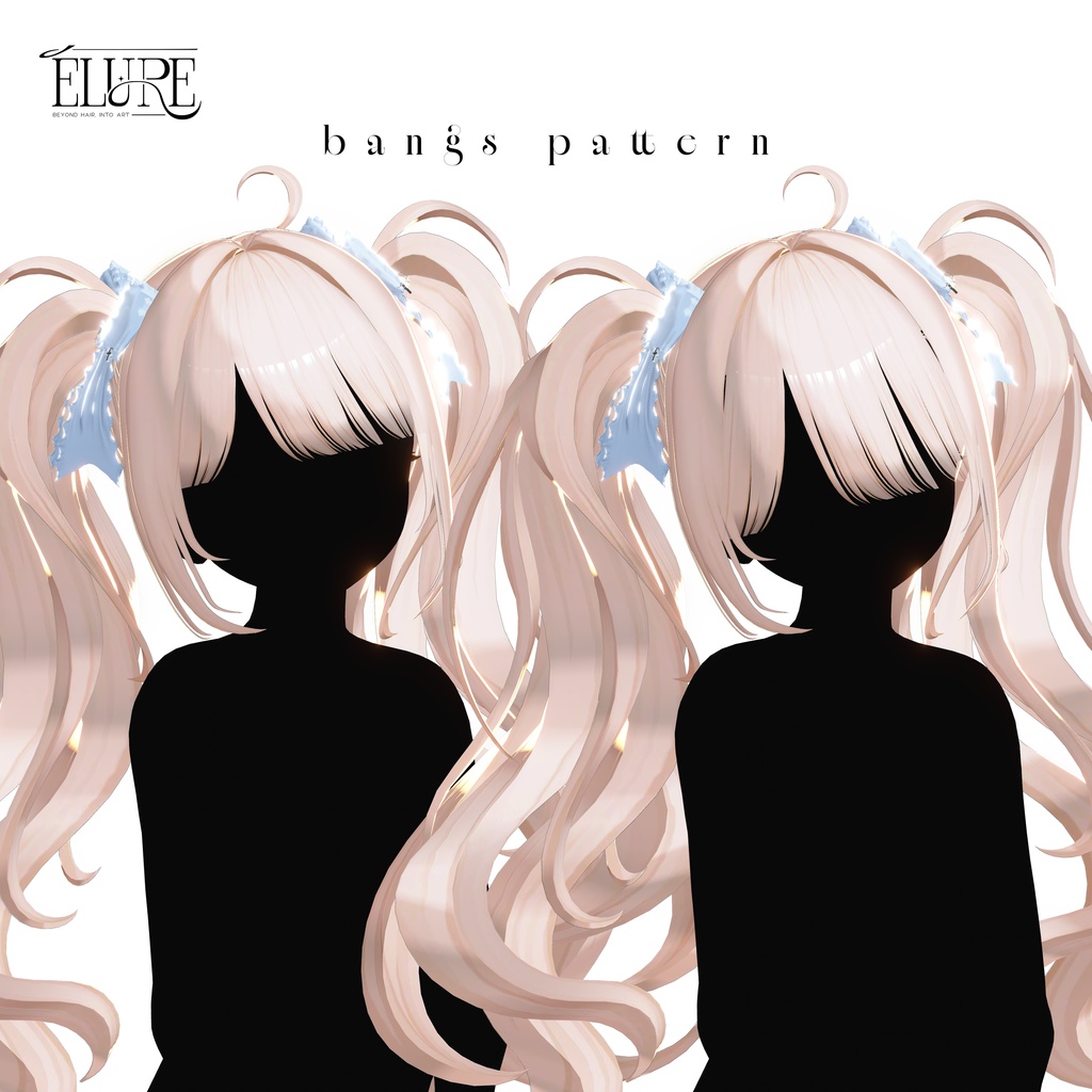 【6アバター対応】Cloud curl twin hair