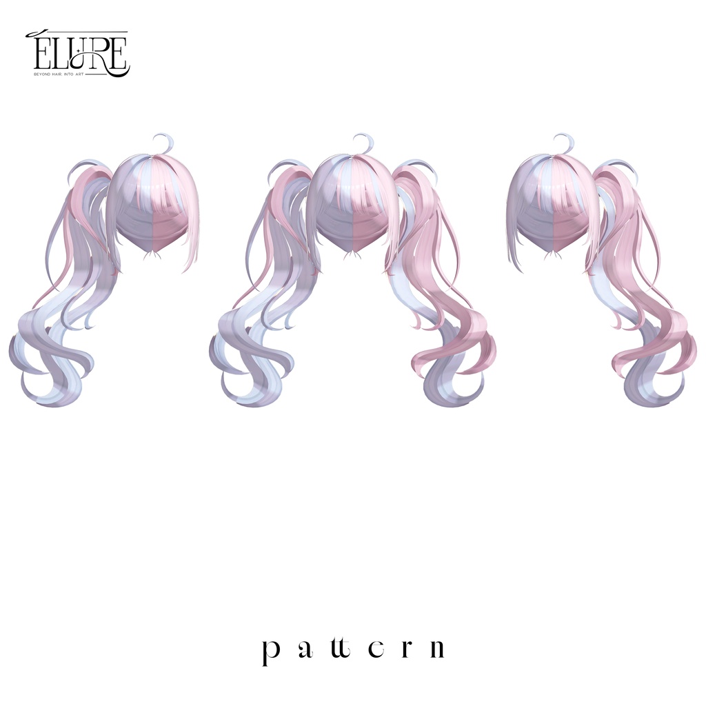 【6アバター対応】Cloud curl twin hair