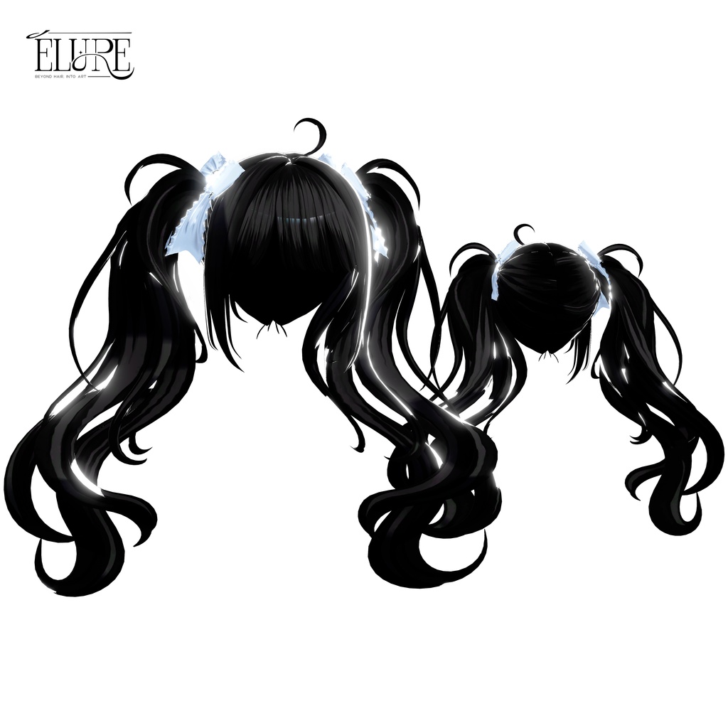 【6アバター対応】Cloud curl twin hair