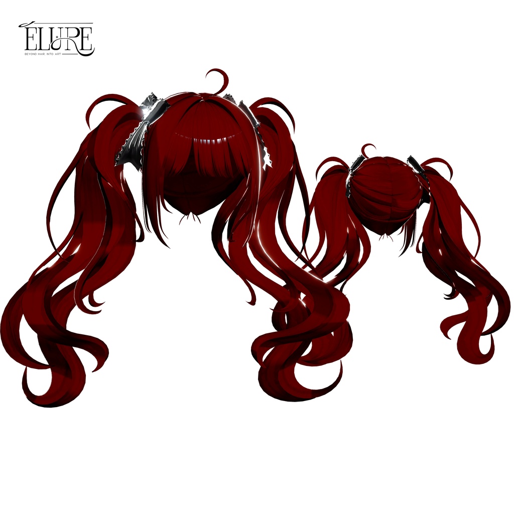 【6アバター対応】Cloud curl twin hair