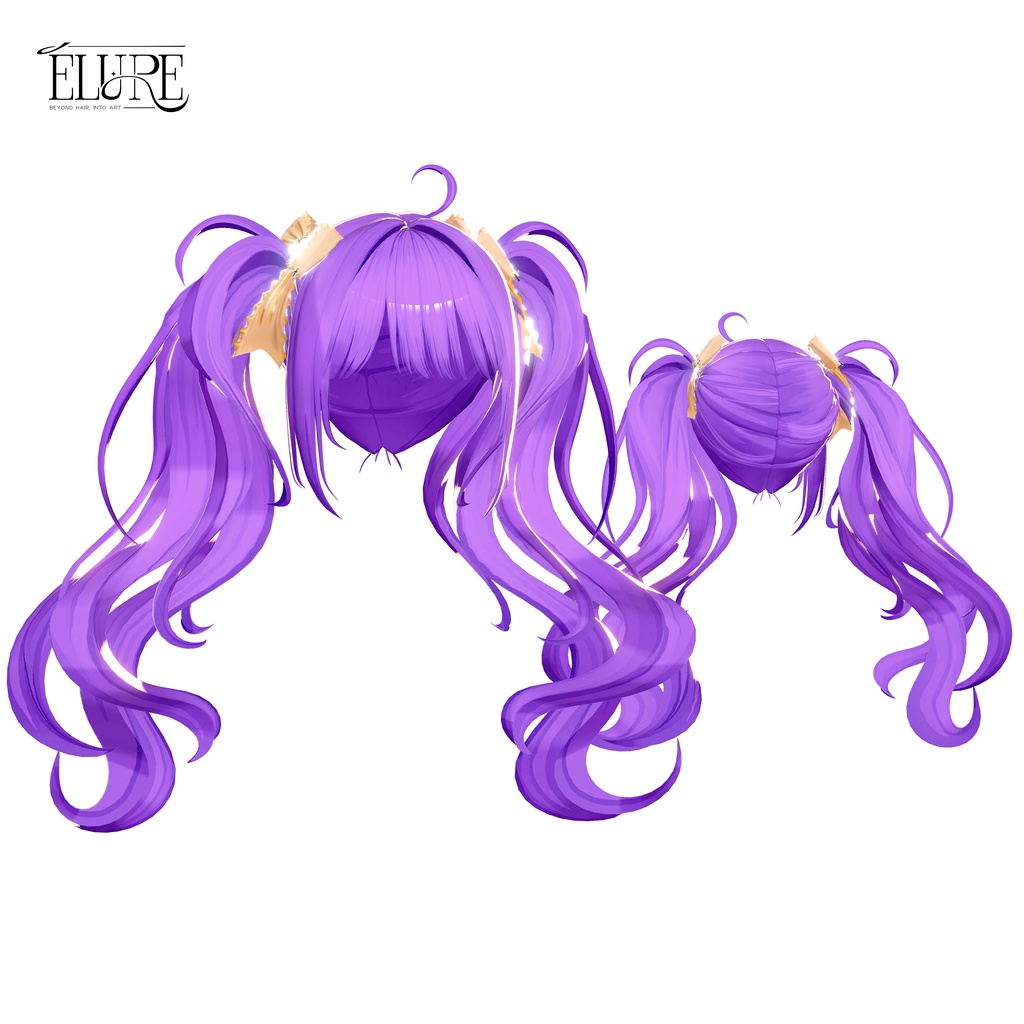 【6アバター対応】Cloud curl twin hair