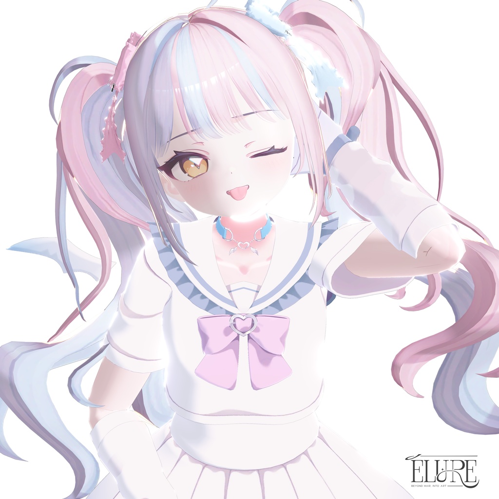 【6アバター対応】Cloud curl twin hair