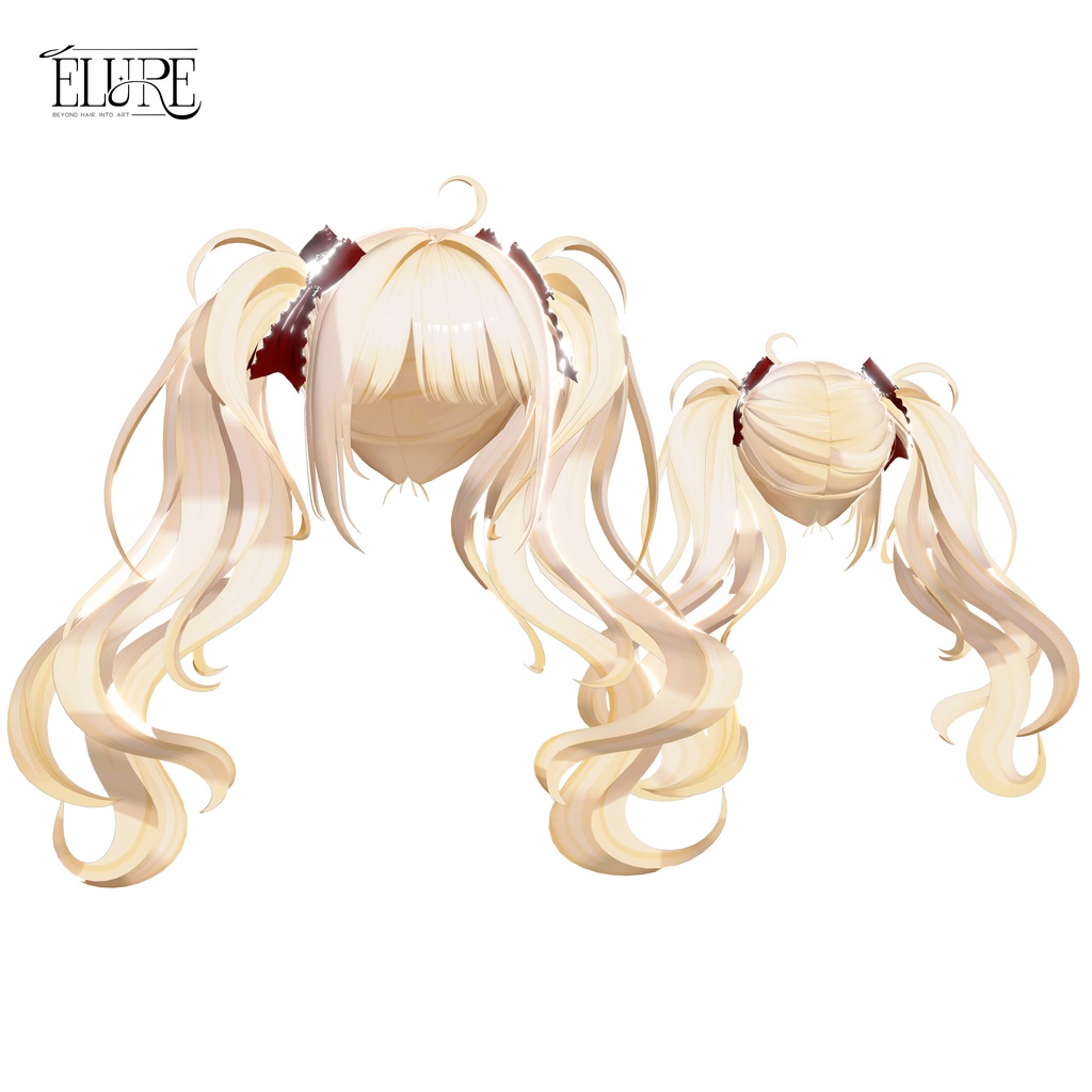 【6アバター対応】Cloud curl twin hair