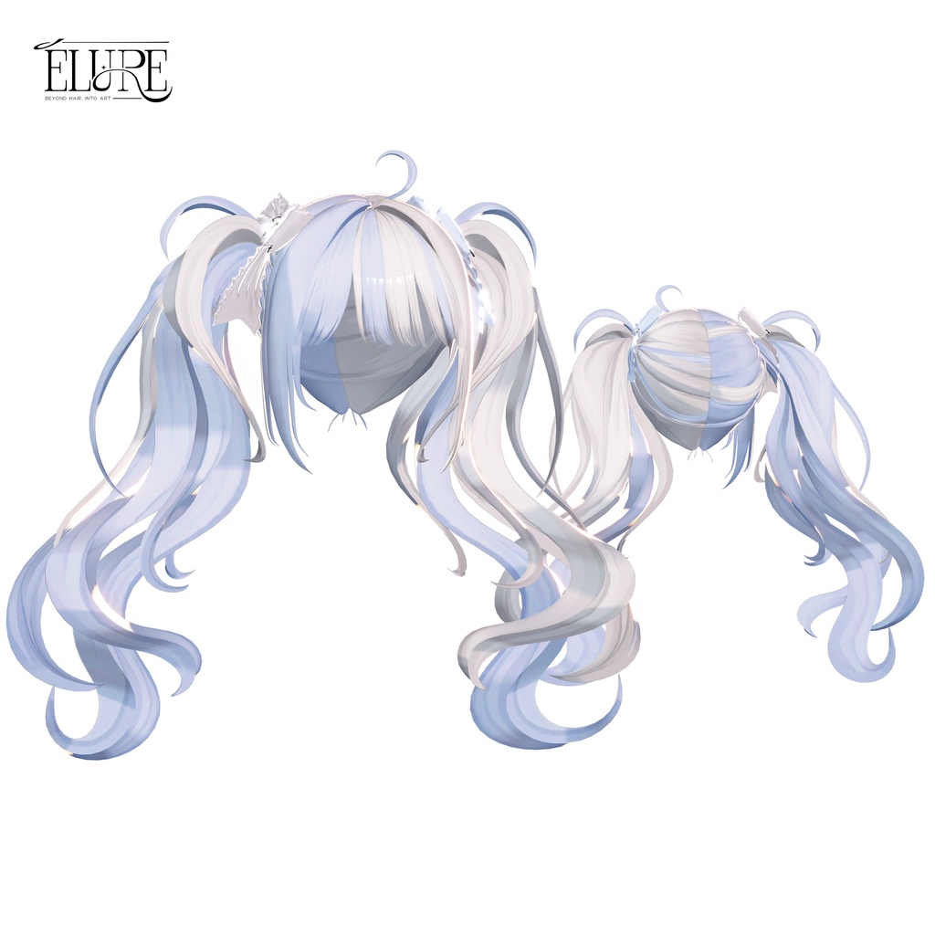 【6アバター対応】Cloud curl twin hair