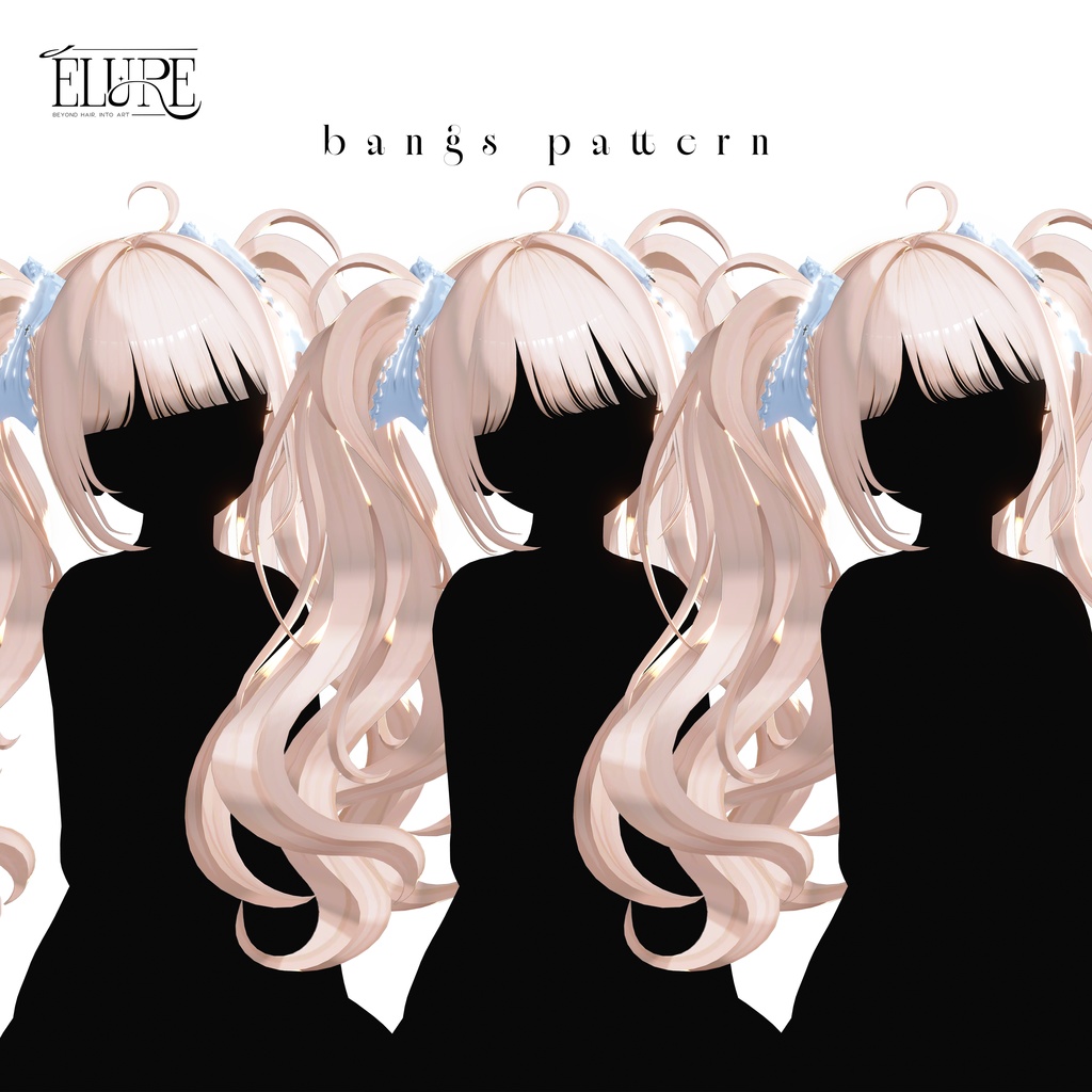 【6アバター対応】Cloud curl twin hair