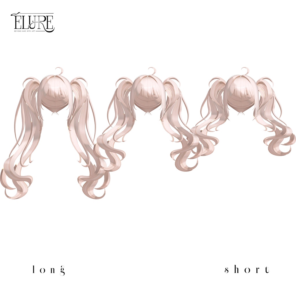 【6アバター対応】Cloud curl twin hair