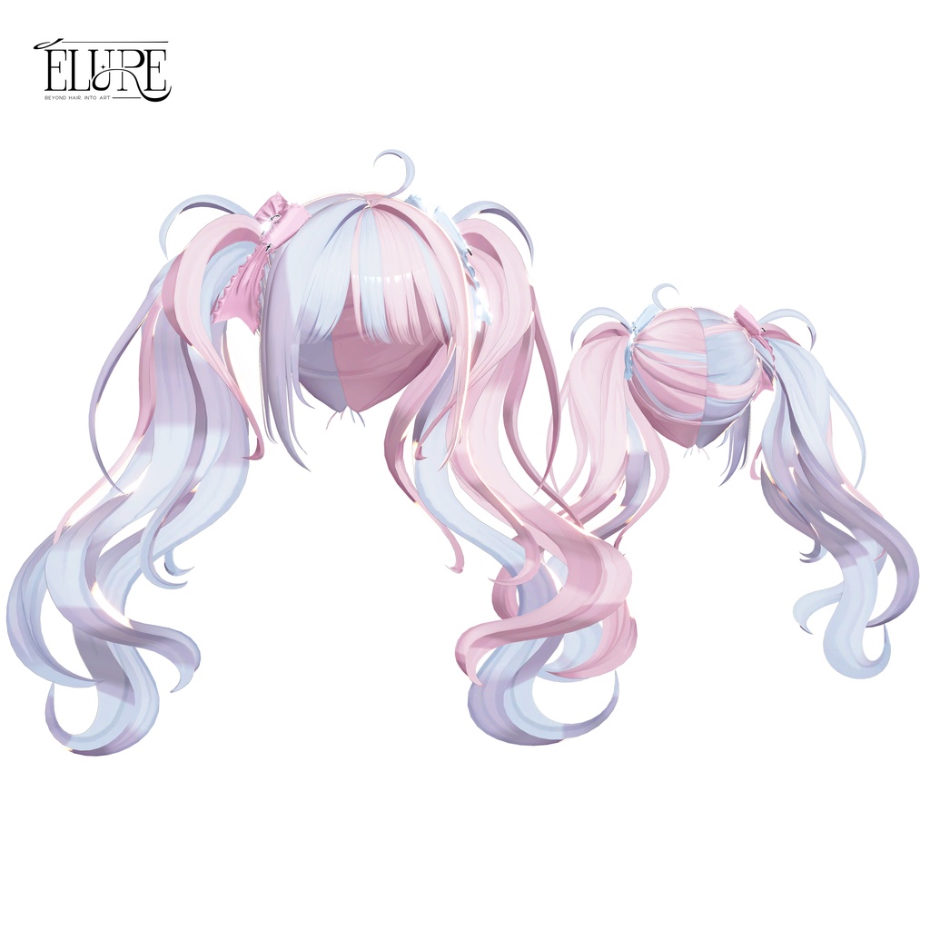 【6アバター対応】Cloud curl twin hair