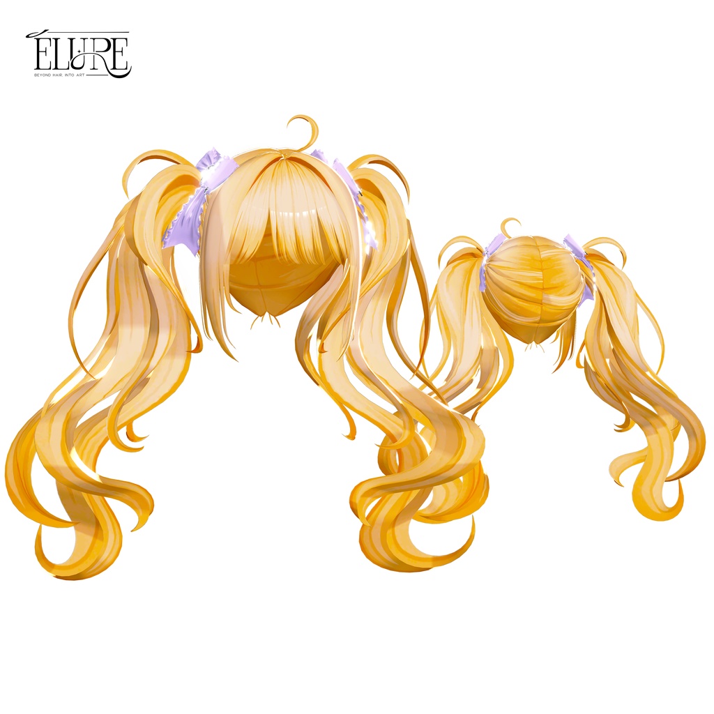【6アバター対応】Cloud curl twin hair
