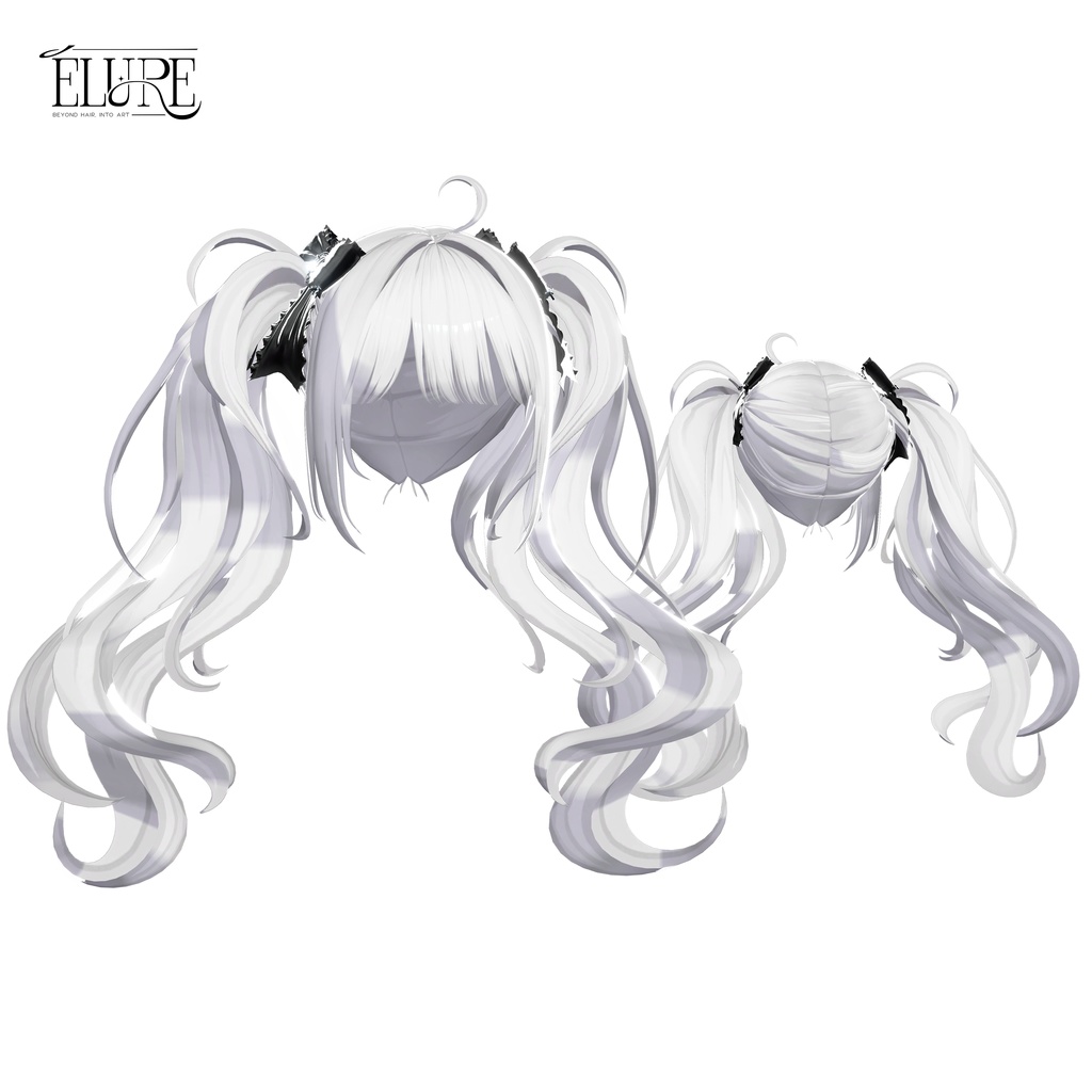 【6アバター対応】Cloud curl twin hair