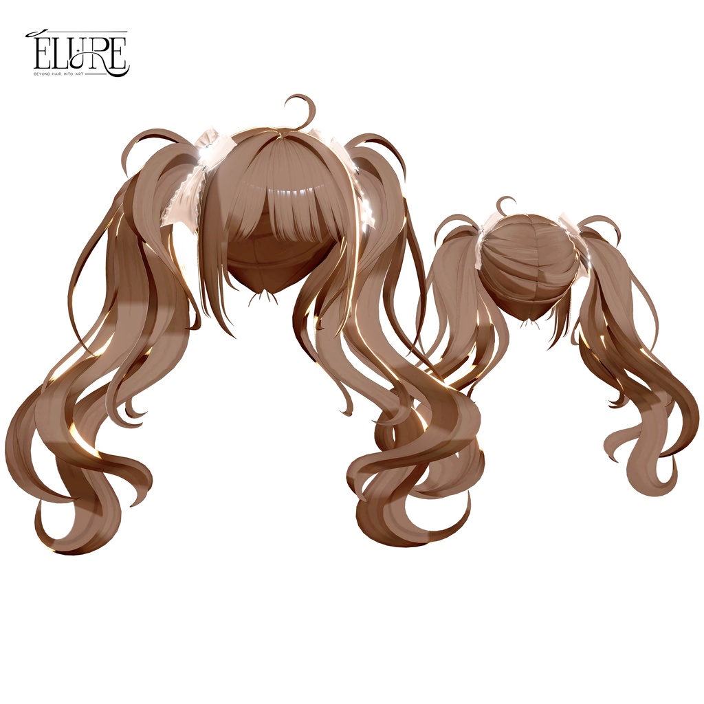 【6アバター対応】Cloud curl twin hair