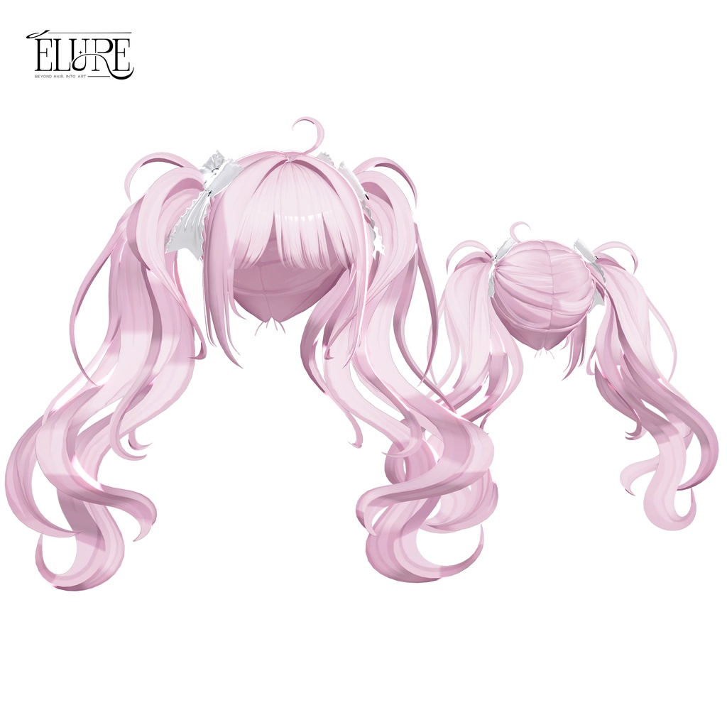 【6アバター対応】Cloud curl twin hair