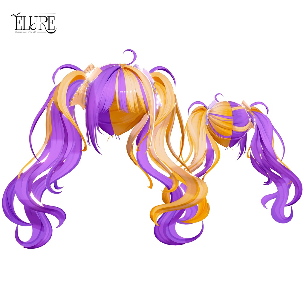 【6アバター対応】Cloud curl twin hair