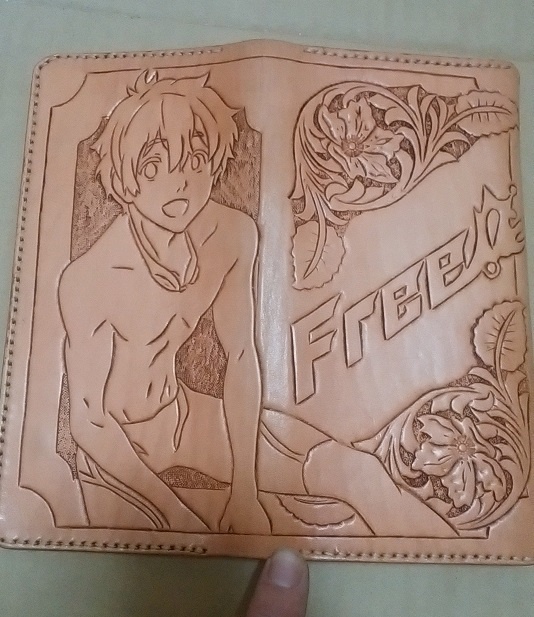 ハンドメイド 革財布 ファスナータイプ FREE!渚