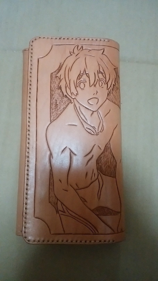 ハンドメイド 革財布 ファスナータイプ FREE!渚