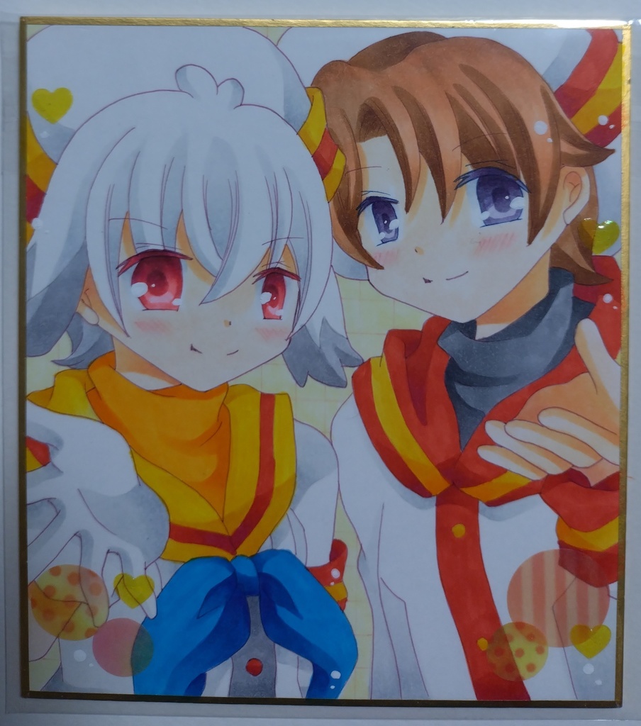 大福＆悟直筆色紙