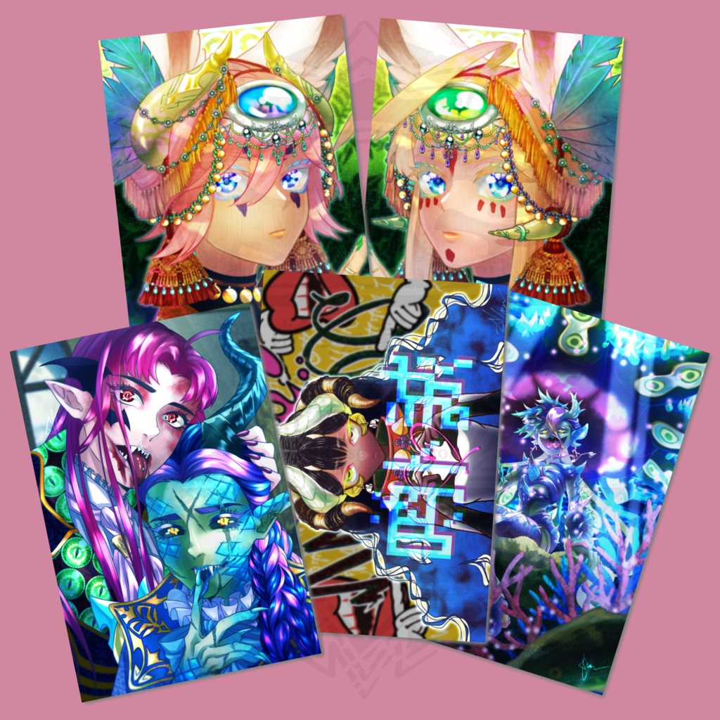 オリジナルキャラポストカード5種セット