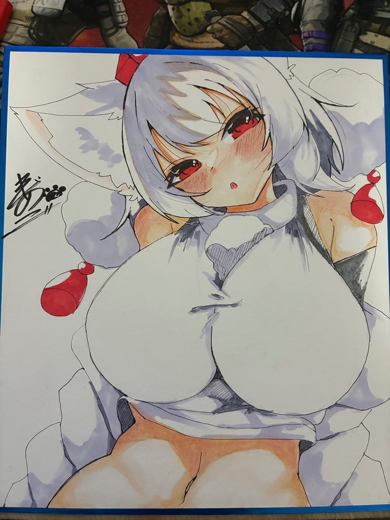 【中色紙】犬走椛カラー色紙【イラスト原画】