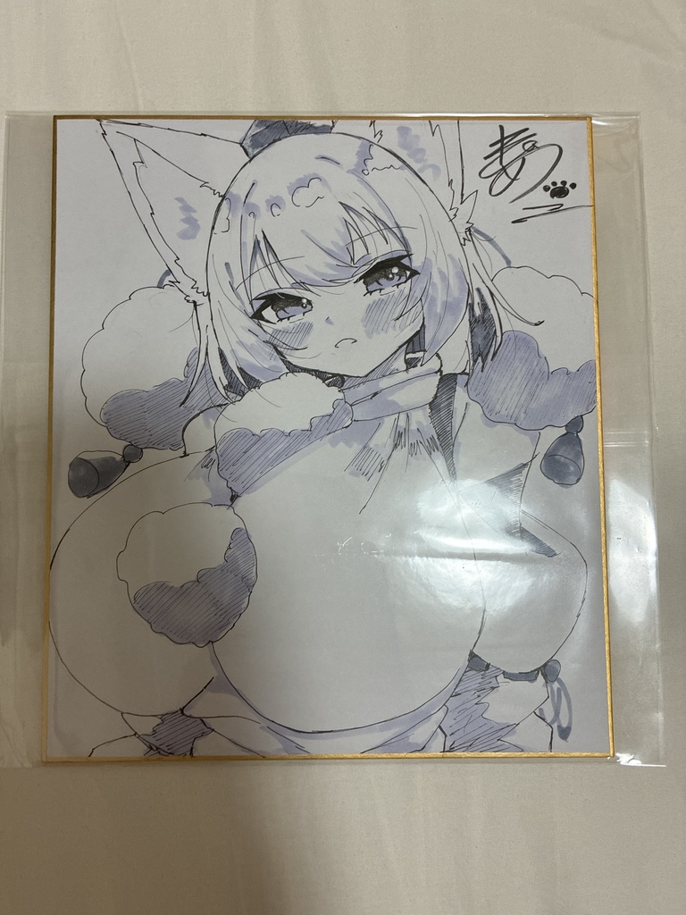 【中色紙】犬走椛モノクロ色紙【イラスト】