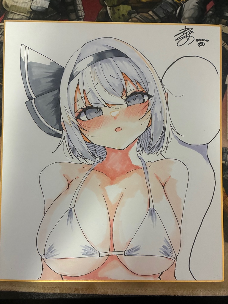 【中色紙】魂魄妖夢ビキニ【イラスト作品】【色紙】【アナログ原画】