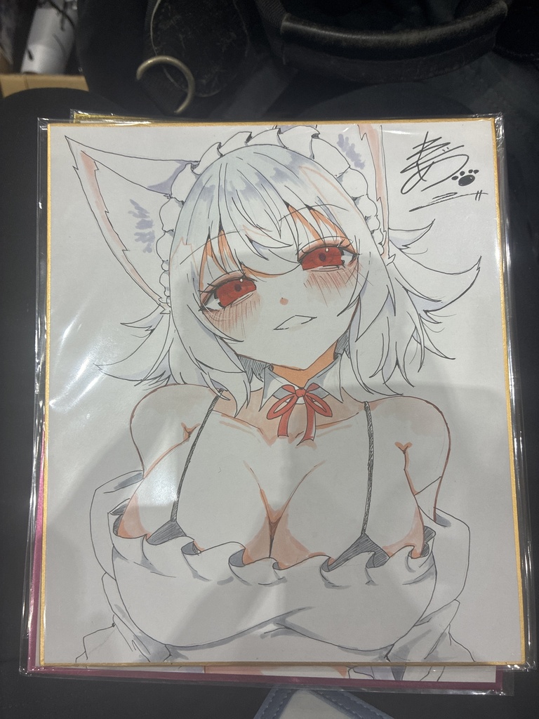 【中色紙】メイド椛ちゃん【イラスト作品】