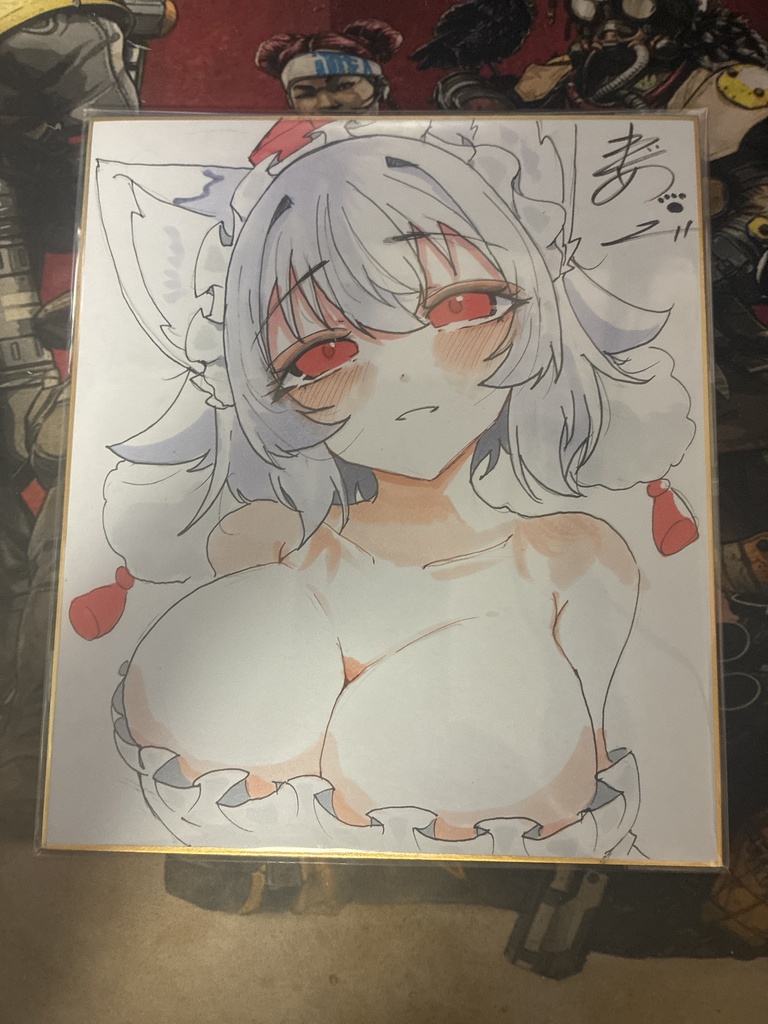 【中色紙】メイド椛ちゃん色紙【イラスト作品】